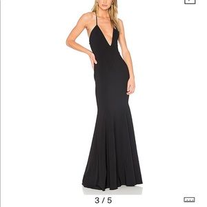 Jay Godfrey Kirani Deep V-neck Gown